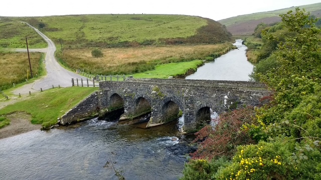 Landacre Bridge at sunset